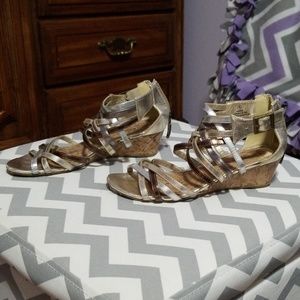 Maurice's strappy short wedge